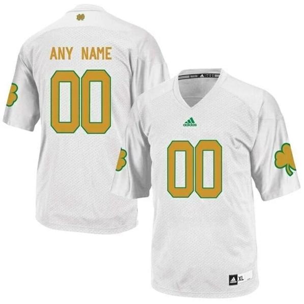 Men's Personalized Notre Dame Fighting Irish  Jersey White Jersey