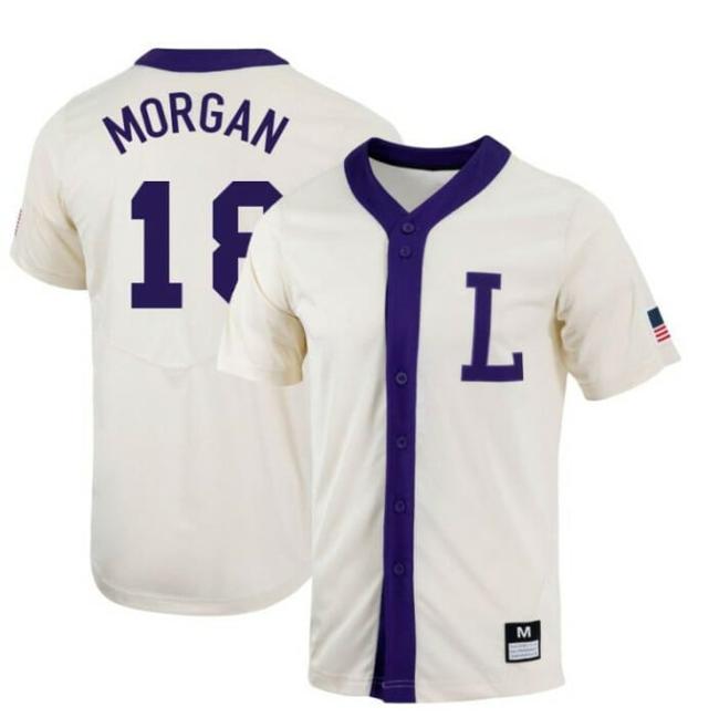 Men's Tre Morgan Jersey LSU Tigers Baseball NCAA College White Alumni #18