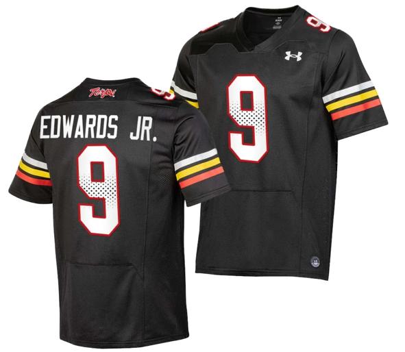 Men's Maryland Terrapins Billy Edwards Jr Jersey #9 College Football Black 2023 Replica Uniform