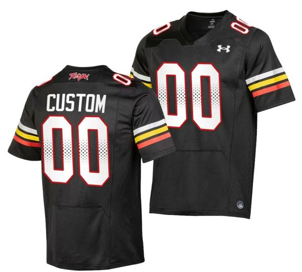 Men's Custom Maryland Terrapins Jersey Name and Number Black College Football 2023