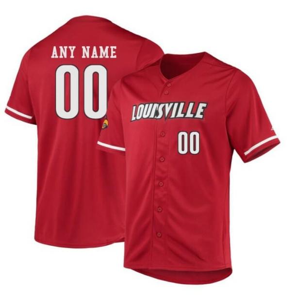 Men's Custom Louisville Cardinals Jersey Name and Number Baseball College Red