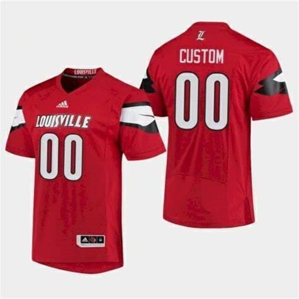 Men's Personalized Louisville Cardinals Jersey Name Number Football Red