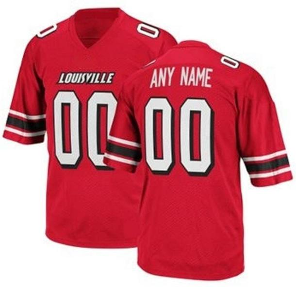 Men's Louisville Cardinals Custom Jersey Name Number NCAA Football Red