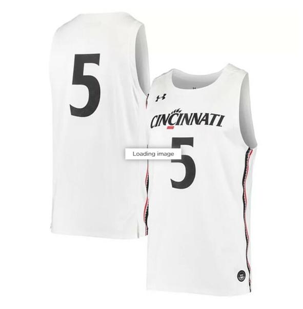 Men's Under Armour No Name Jersey #5 Maryland Terrapins College Replica Basketball White