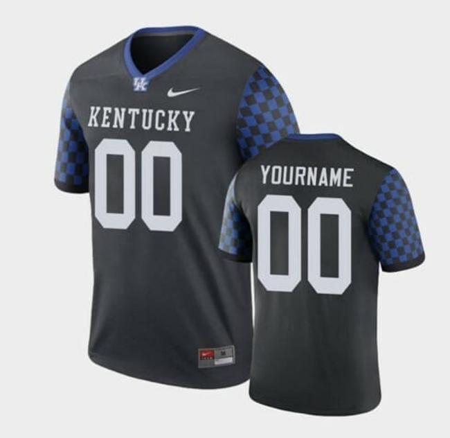 Men's Custom Kentucky Wildcats Football Jersey Name Number Black Legend Performance