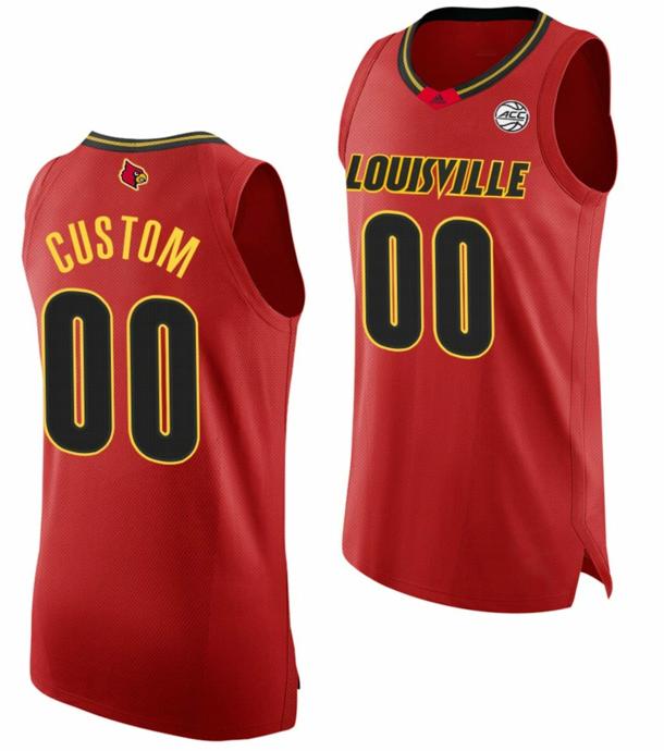 Men's Custom Louisville Cardinals Jersey Name and Number College Basketball Red