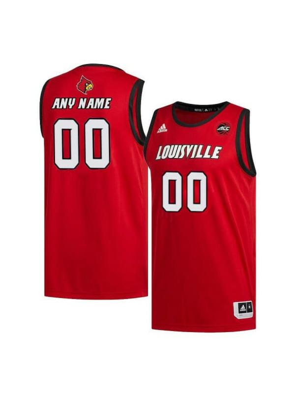 Men's Custom Louisville Cardinals Jersey College Basketball Name and Number Red Retro