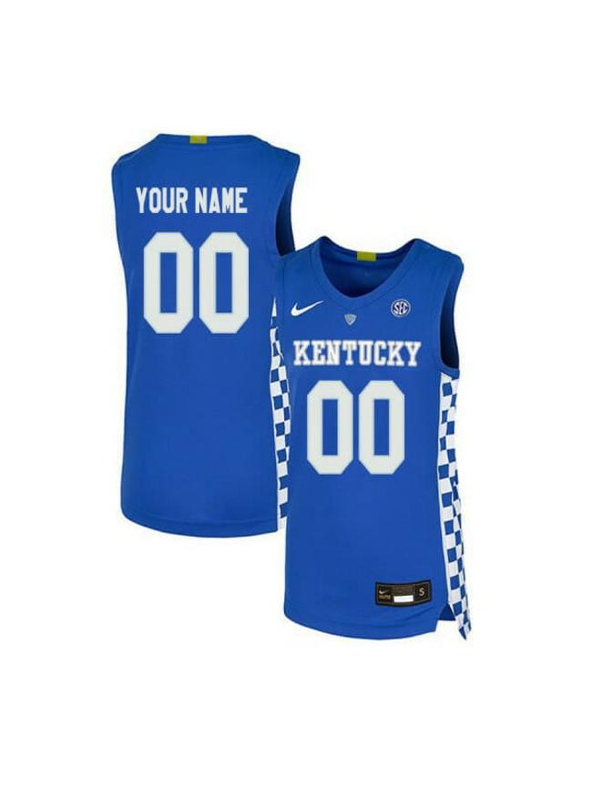 Men's Custom Kentucky Wildcats Jersey College Basketball Name and Number Elite Royal Blue