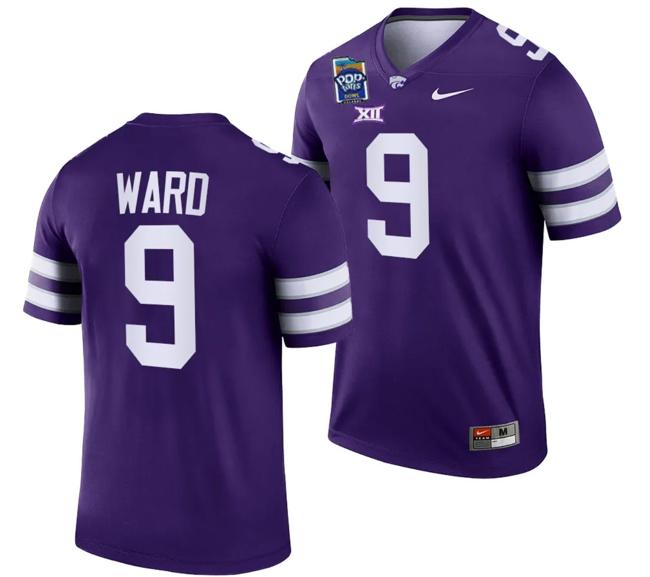 Men's Treshaun Ward Jersey #9 Kansas State Wildcats 2023 Pop-Tarts Bowl Football Purple