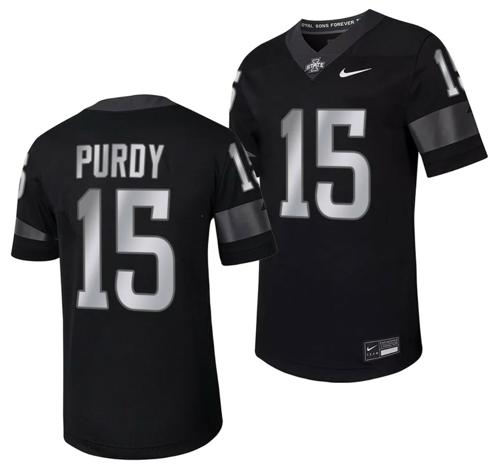 Men's Iowa State Cyclones Brock Purdy Jersey Alternate College Football Black #15