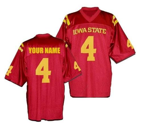 Men's Iowa State Cyclones Custom Jersey Name Number NCAA College Football