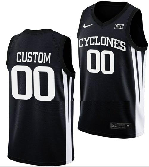 Men's Custom Iowa State Cyclones Jersey Name and Number College Basketball Black