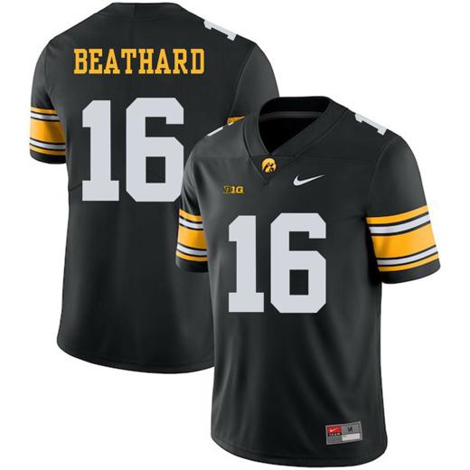 Men's Iowa Hawkeyes #16 CJ Beathard Black NCAA College Football Jersey