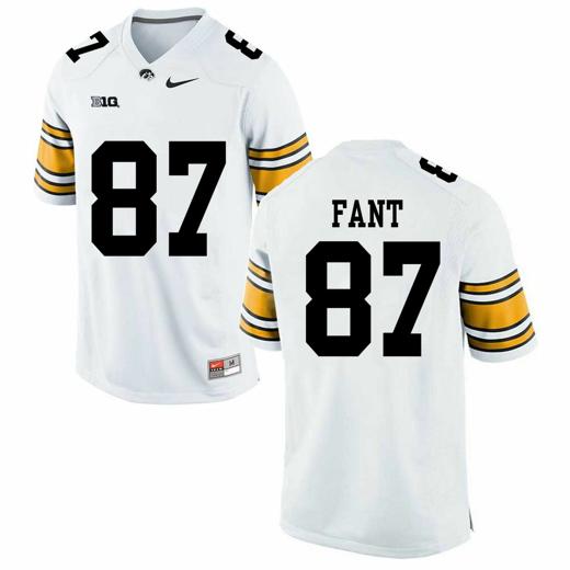 Men's Iowa Hawkeyes #87 Noah Fant NCAA College Football Jersey White