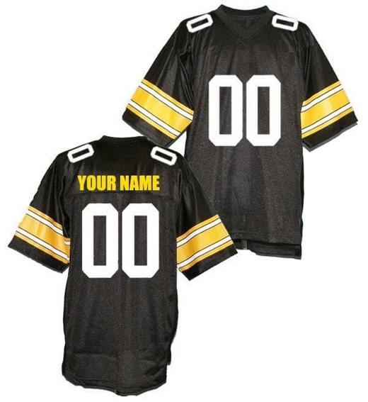 Men's Custom Iowa Hawkeyes Football Jersey Name Number NCAA College Black