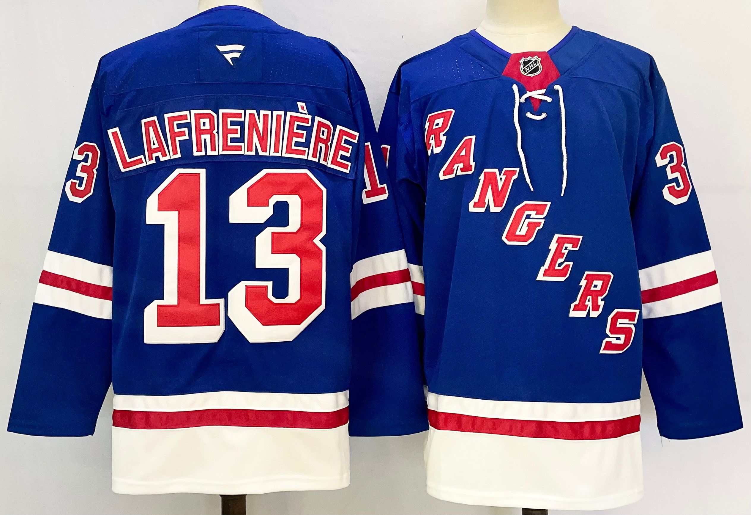 Men's New York Rangers #13 Alexis Lafreniere Royal 2024-25 Home With A Patch Stitched Hockey Jersey