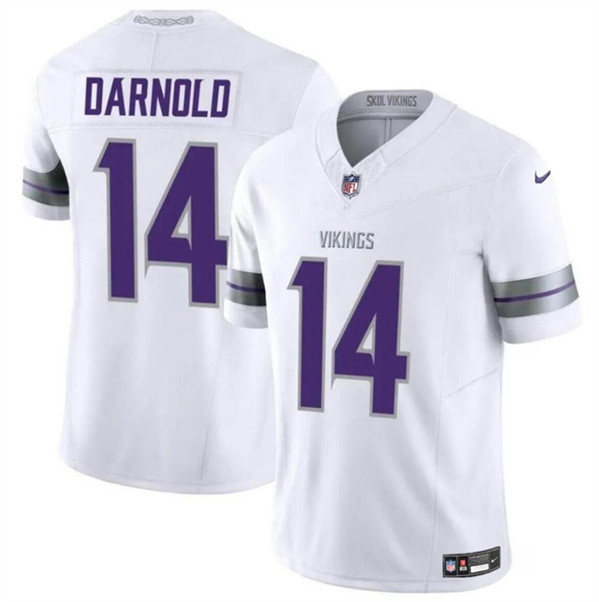 Men's Minnesota Vikings #14 Sam Darnold White 2024 F.U.S.E. Winter Warrior Limited Football Stitched Jersey