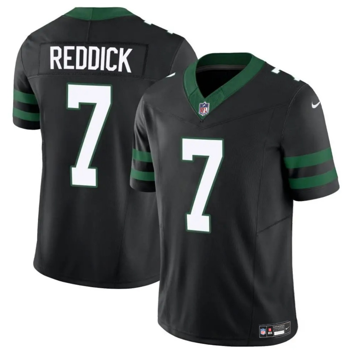 Men's New York Jets #7 Haason Reddick Black 2024 F.U.S.E Vapor Untouchable Limited Stitched Jersey