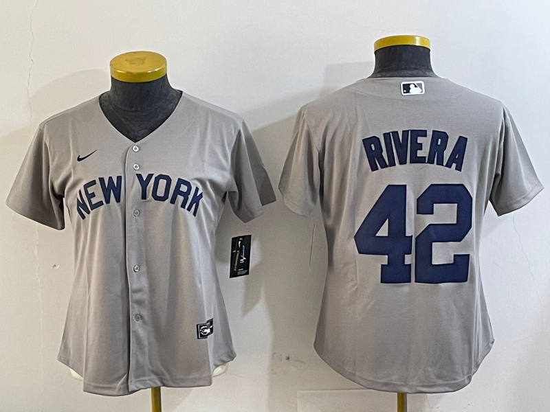 Women's New York Yankees #42 Mariano Rivera Grey Field of Dreams Cool Base Jersey