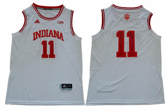 Men's Indiana Hoosiers #11 Isiah Thomas NCAA Basketball Jersey New White