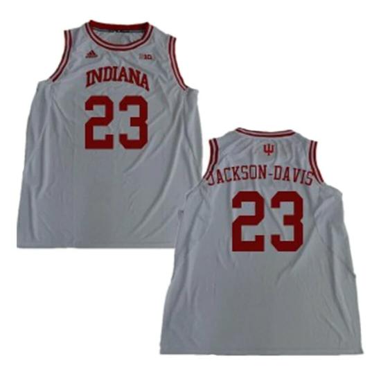 Men's NCAA Trayce Jackson Davis Jersey Indiana Hoosiers 23 College Basketball Jerseys White