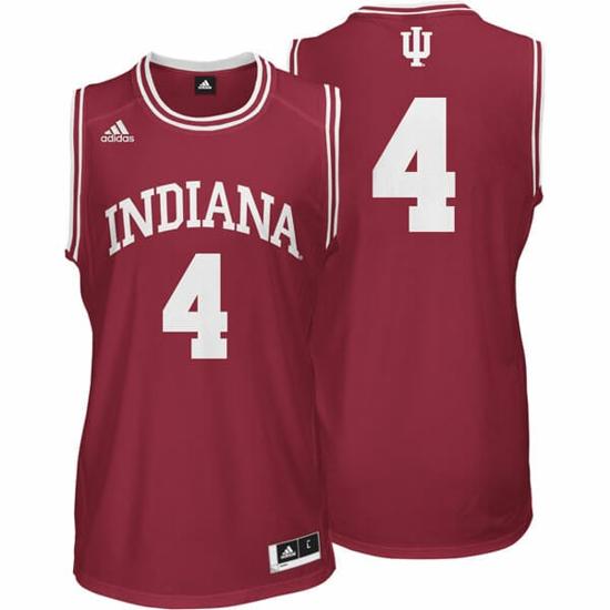 Men's Indiana Hoosiers #4 Victor Oladipo NCAA Basketball Jersey White Red