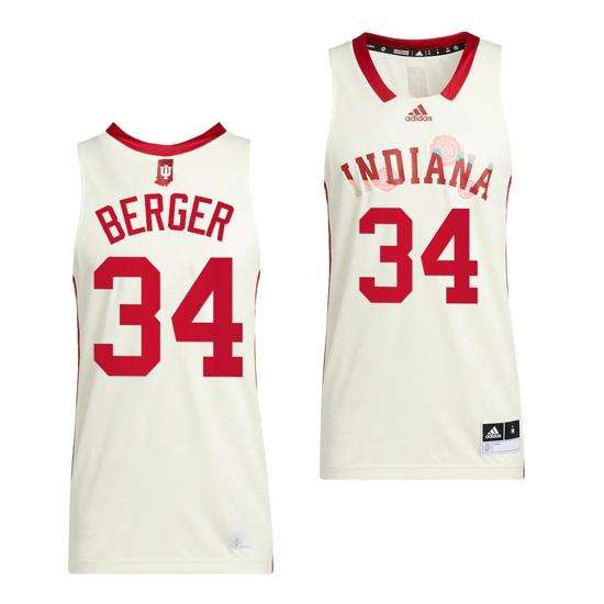 Men's Grace Berger Jersey Indiana Hoosiers College Basketball NCAA eligibility Jersey 2023 WNBA Draft White #34