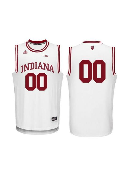 Men's Custom Indiana Hoosiers Jersey College Basketball Name and Number Road White