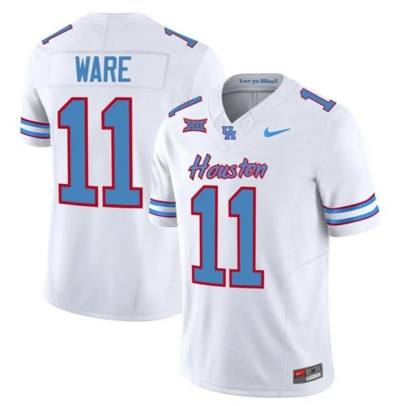 Men's Houston Cougars Oilers Andre Ware Jersey #11 Inspired Vapor College Football 2023 All Stitched White