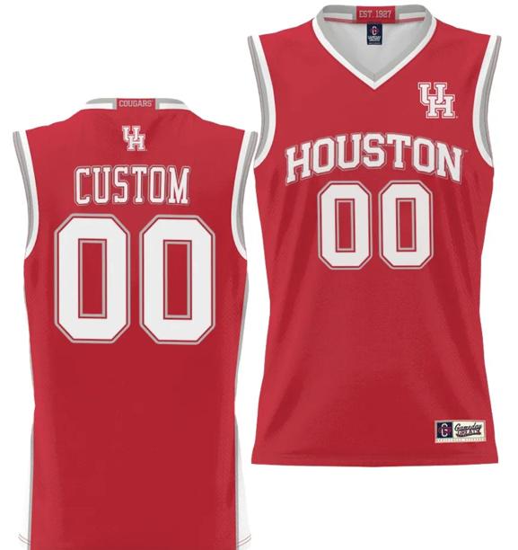 Men's Custom Houston Cougars Jersey Name and Number NIL College Basketball Lightweight Red