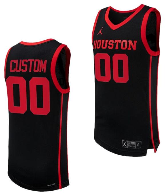 Men's Custom Houston Cougars Jersey Name and Number Basketball Replica uniform Black