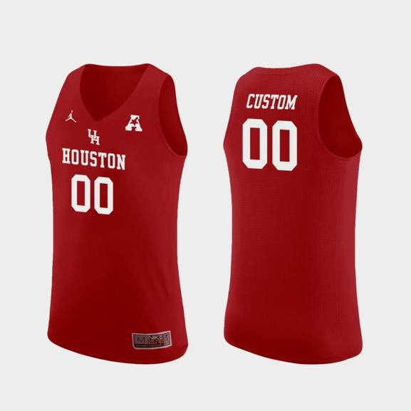 Men's Custom Name Number Houston Cougars Red Replica College Basketball Jersey