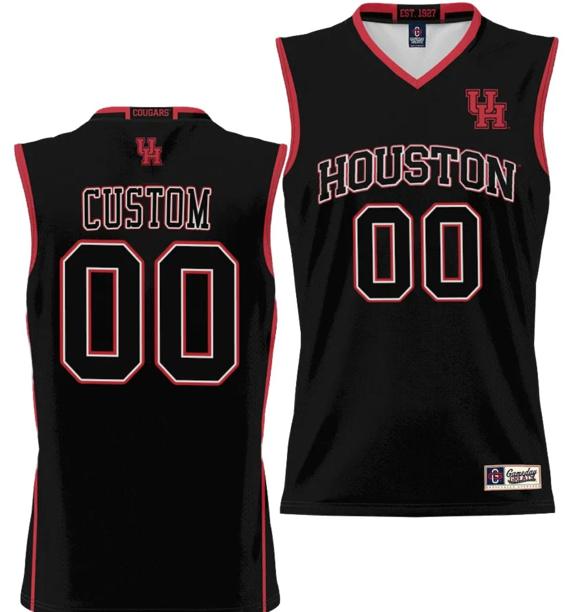 Men's Custom Houston Cougars Jersey Name and Number NIL College Basketball Lightweight Black