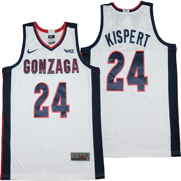 Men's Gonzaga Bulldogs #24 Corey Kispert NCAA Basketball Jersey