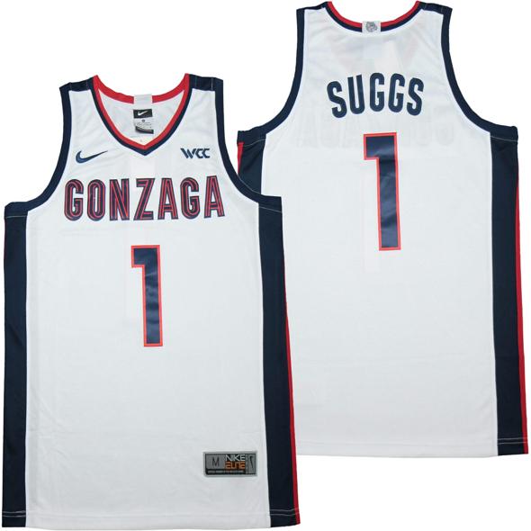 Men's Gonzaga Bulldogs #1 Jalen Suggs NCAA Basketball Jersey