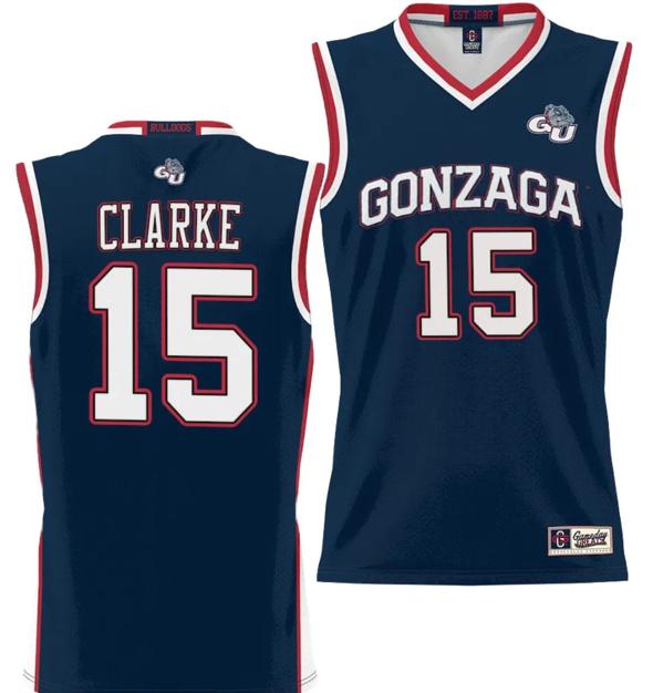 Men's Brandon Clarke Jersey #15 Gonzaga Bulldogs NIL College Basketball Lightweight Black