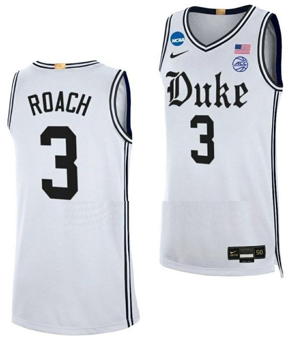 Men's Jeremy Roach Jersey Duke Blue Devil College Basketball 2023 NCAA March Madness White #3