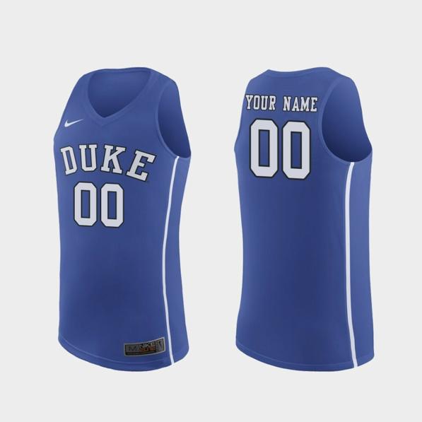 Men's Customized Name Number Duke Blue Devils Royal March Madness College Basketball Jersey