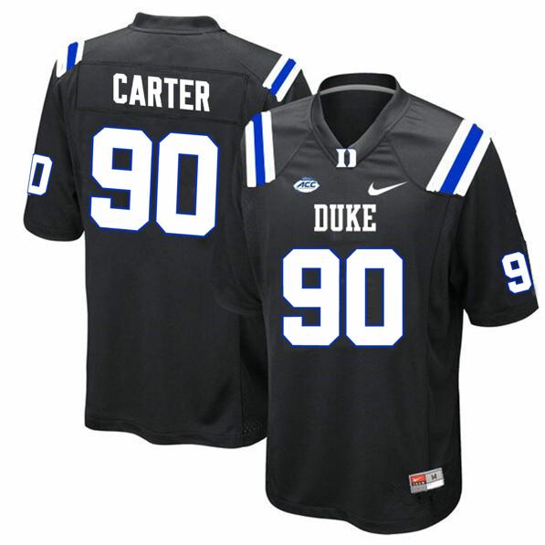 Men's Duke Blue Devils DeWayne Carter Jersey #90 College Football Black