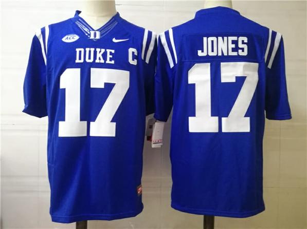 Men's Duke Blue Devils #17 Daniel Jones Nike College Football Jersey Royal