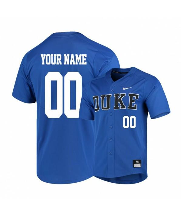 Men's Duke Blue Devils Blue Elite Customized Name and Number Baseball Jersey