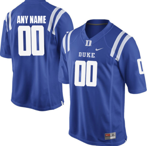 Men's Customized Duke Blue Devils Football Jersey Name Number College Blue