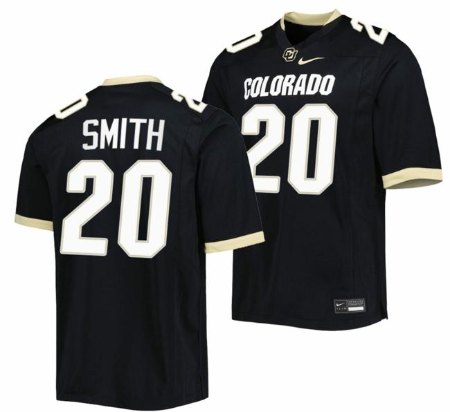 Men's Nike Deion Smith Jersey Colorado Buffaloes College Football Untouchable Replica Black #20