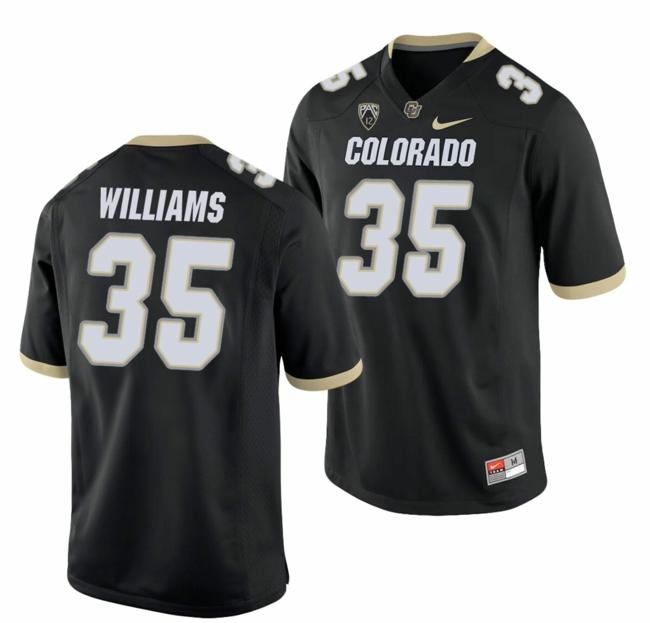 Men's Nike Mister Williams Jersey Colorado Buffaloes College Football Game Black #35