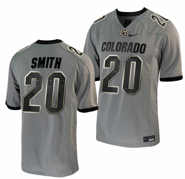 Men's Nike Deion Smith Jersey Colorado Buffaloes College Football Untouchable Game Grey #20