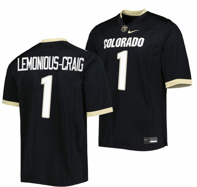 Men's Nike Montana Lemonious-Craig Jersey Colorado Buffaloes College Football Untouchable Replica Black #1