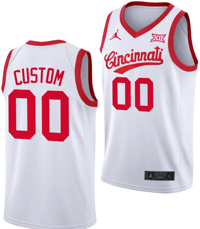 Men's Customized Cincinnati Bearcats Jersey Name and Number 70s Throwback Basketball White