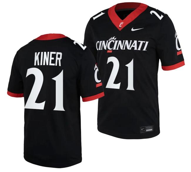 Men's Cincinnati Bearcats Corey Kiner Jersey #21 Black 2023 Replica College Football