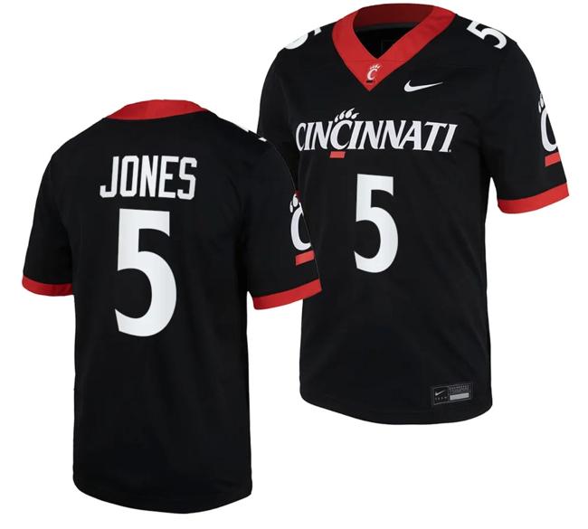 Men's Cincinnati Bearcats Emory Jones Jersey #5 Black 2023 Replica College Football