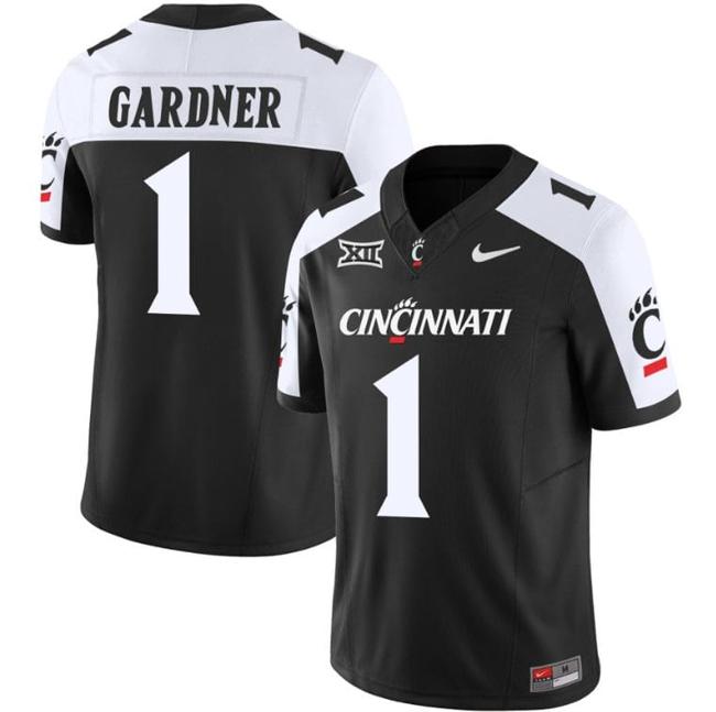 Men's Sauce Gardner Jersey #1 Cincinnati Bearcats Vapor Limited College Football All Stitched Black Alternate